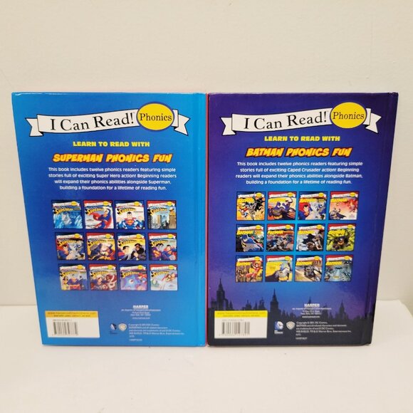 2 I Can Read Phonics DC Comic Superhero Batman and Superman Books - Picture 6 of 6